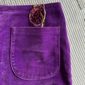 Vintage Purple Wide Leg Velvet Pants
